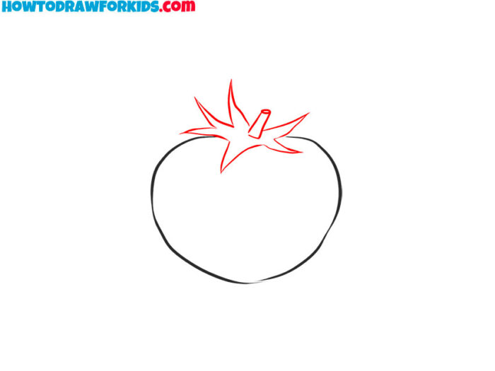 How to Draw a Tomato Easy Drawing Tutorial For Kids