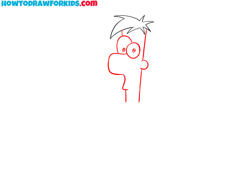how to draw cartoon phineas and ferb