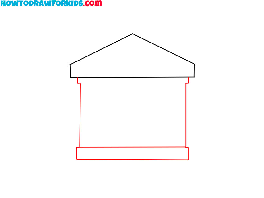 how to draw the white house simple
