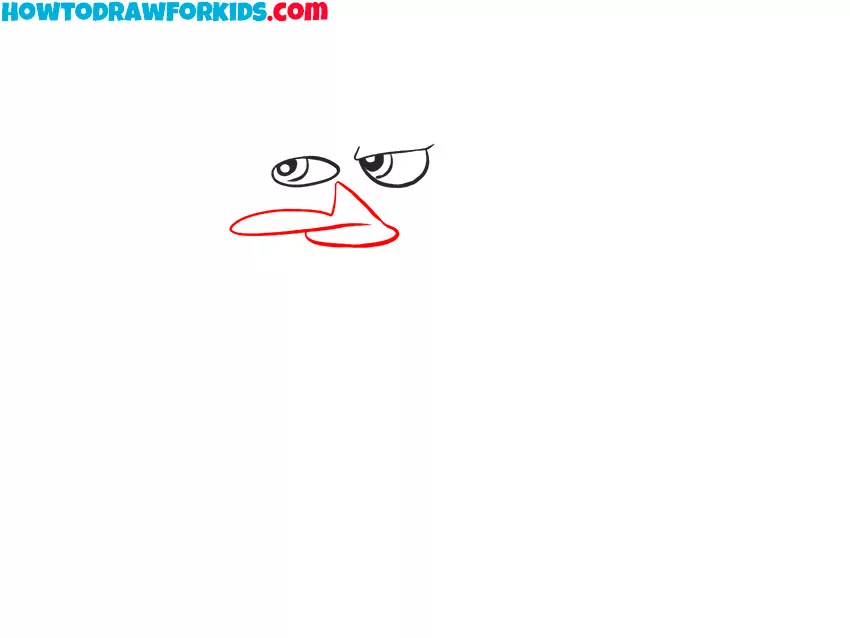 perry the platypus drawing very easy