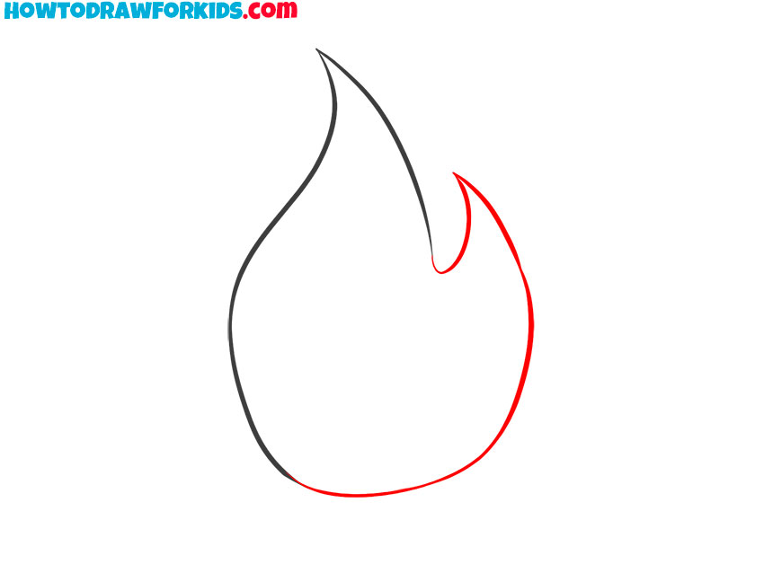 fire flame drawing easy