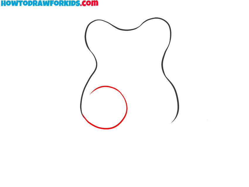 how to draw a gummy bear candy