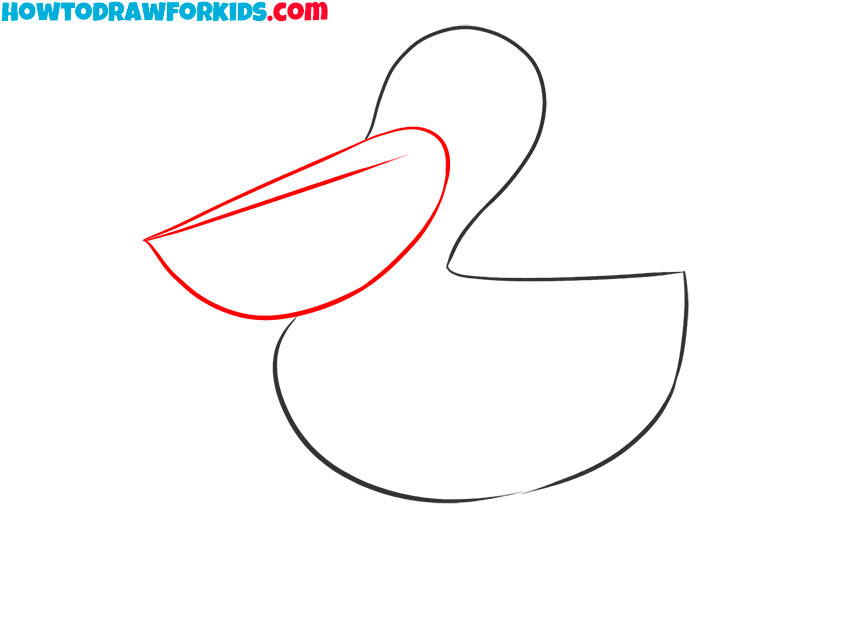 how to draw a pelican easy