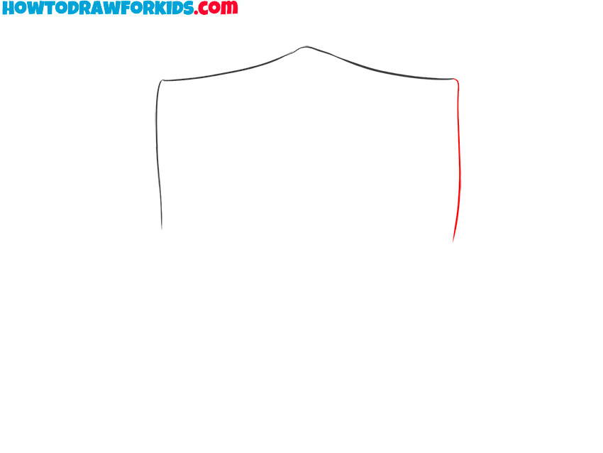 how to draw a shield outline
