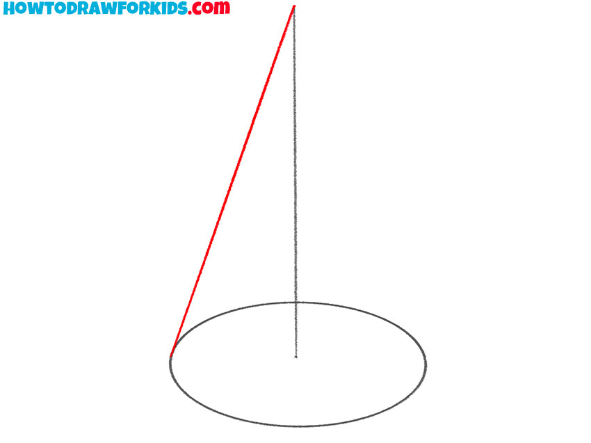 how to draw a simple cone