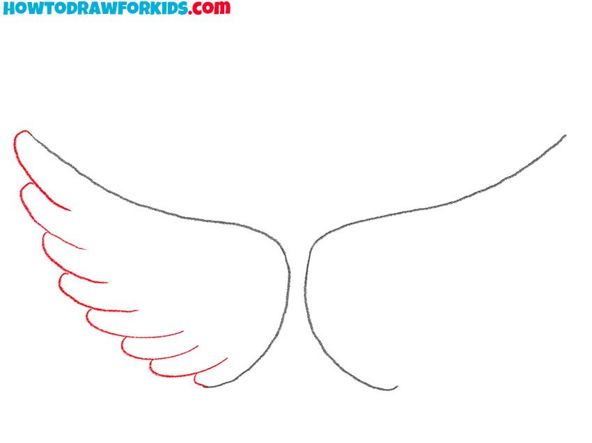 how to draw cartoon bird wings