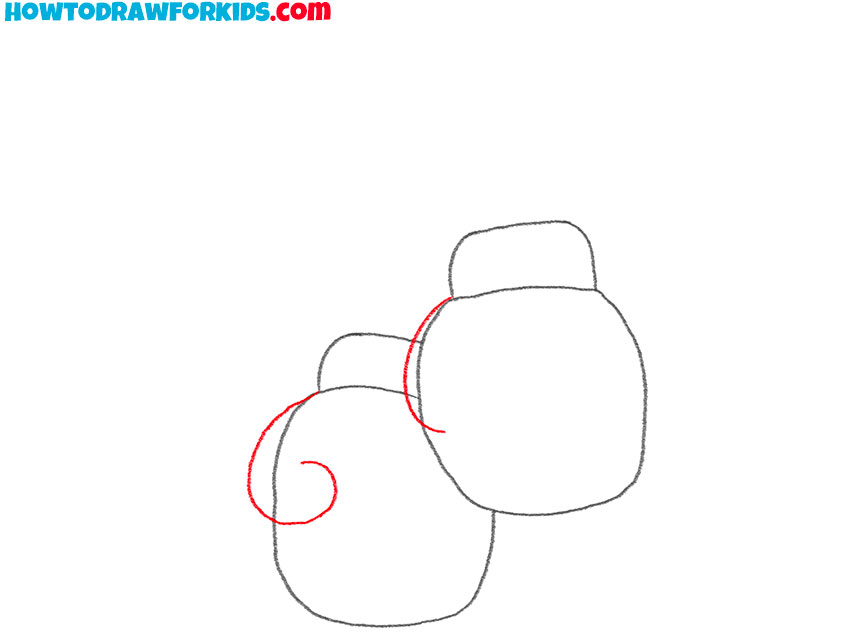how to draw simple boxing gloves