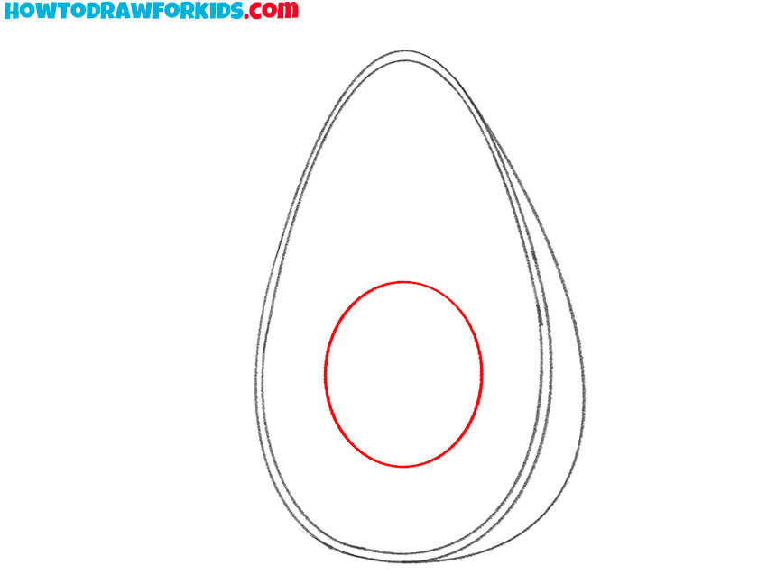 how to draw a 3d avocado