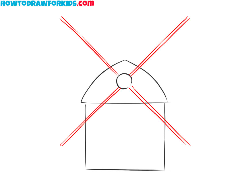 how to draw a 3d windmill