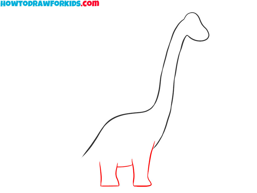 how to draw a brachiosaurus easy step by step