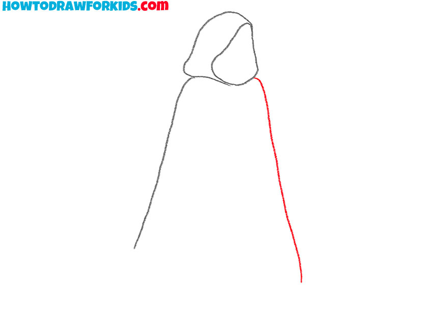 how to draw a cloak easy