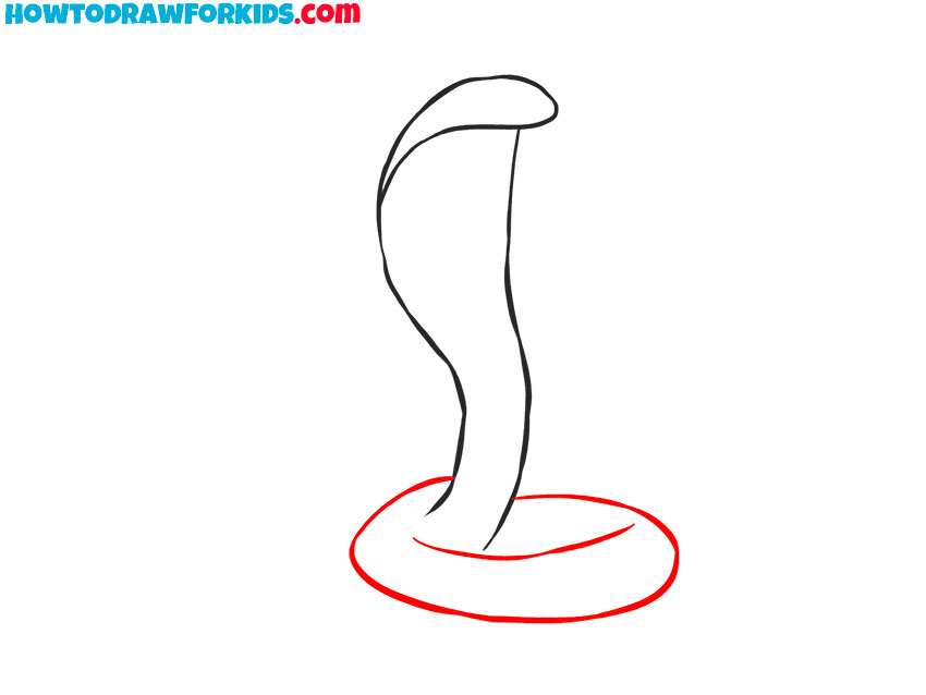 how to draw a simple king cobra