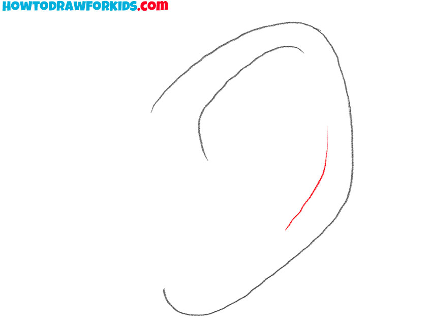 how to draw an anime ear for kindergarten