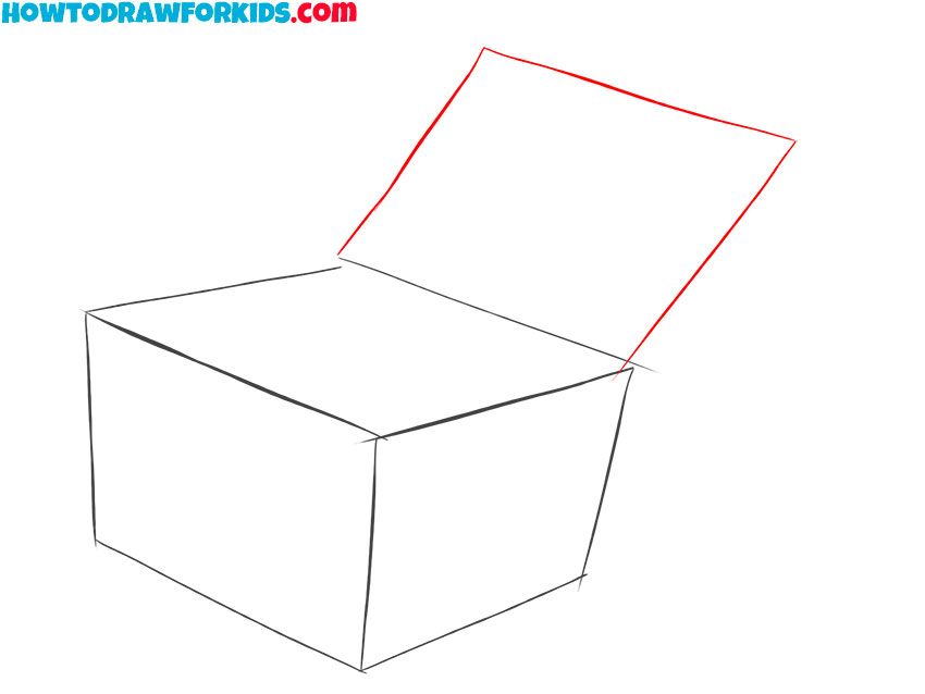 how to draw an open treasure chest
