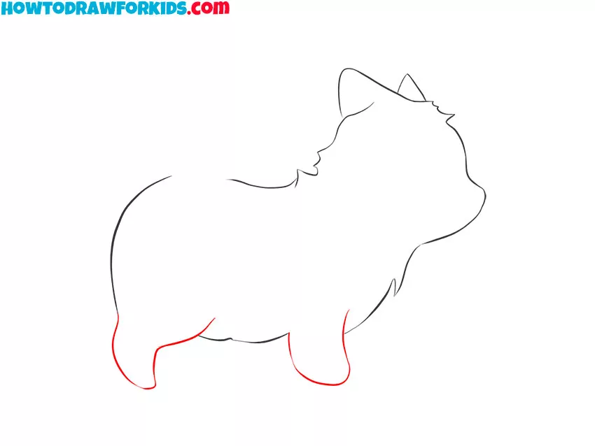 how to draw anime dog legs