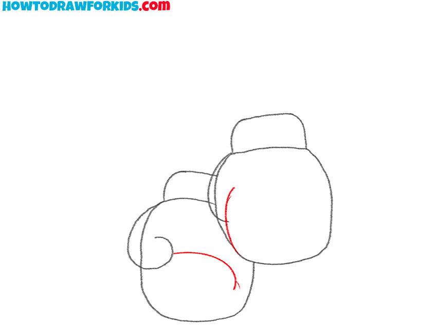 how to draw cartoon boxing gloves