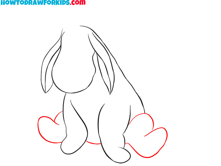 how to draw cute eeyore step by step