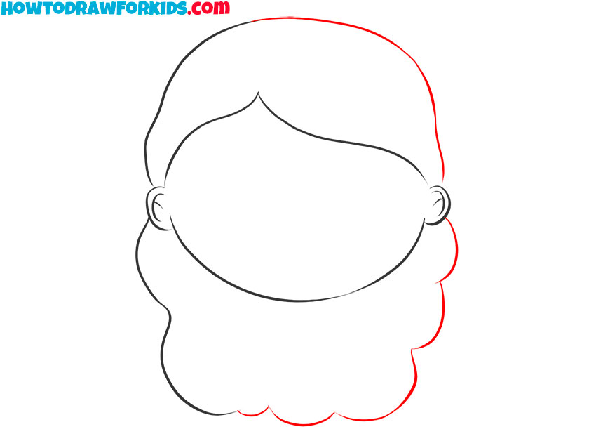 how to draw female head for beginners
