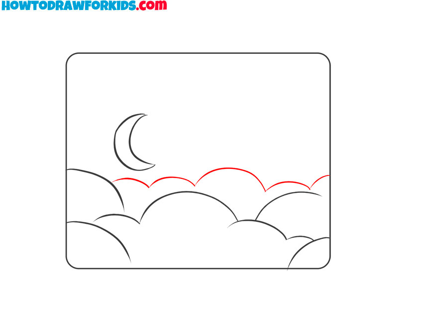 how to draw the sky at night