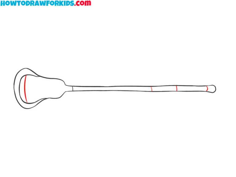 How to Draw a Lacrosse Stick Easy Drawing Tutorial For Kids