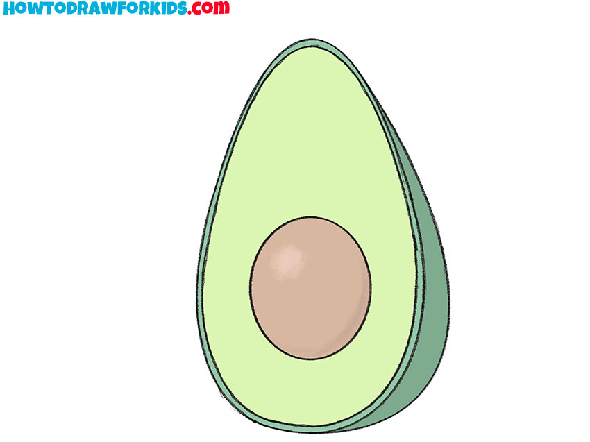 avocado drawing tutorial