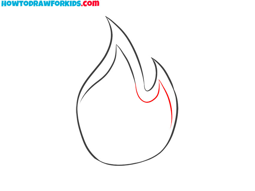 drawing fire flames step step