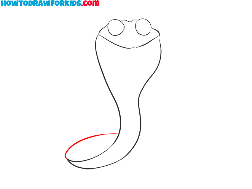 how to draw a cartoon cobra
