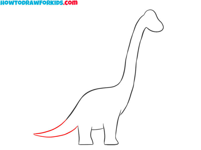 How to Draw a Brachiosaurus Easy Drawing Tutorial For Kids