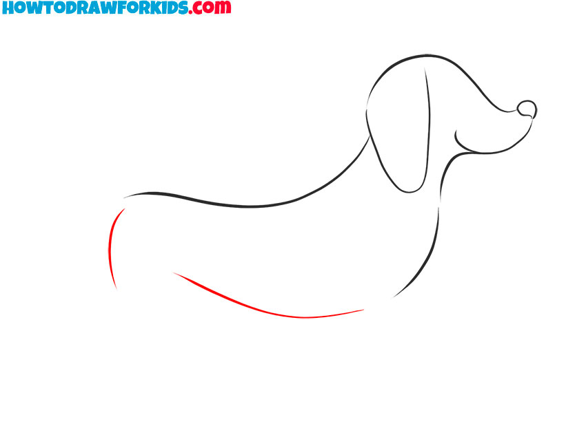 how to draw a dachshund dog easy