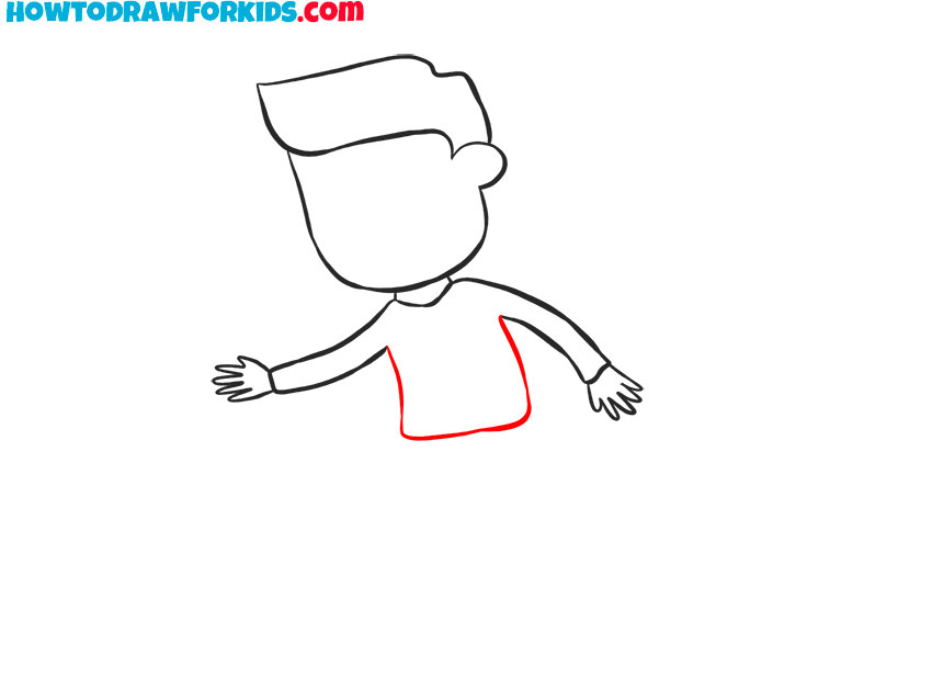 how to draw a person running easy step by step