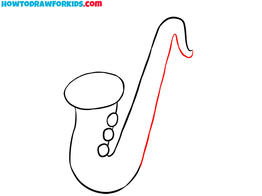 How To Draw A Saxophone Easy Step by Step