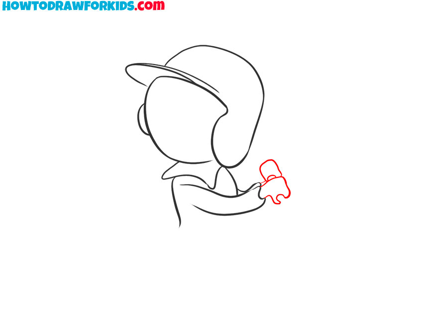 how to draw a simple baseball player
