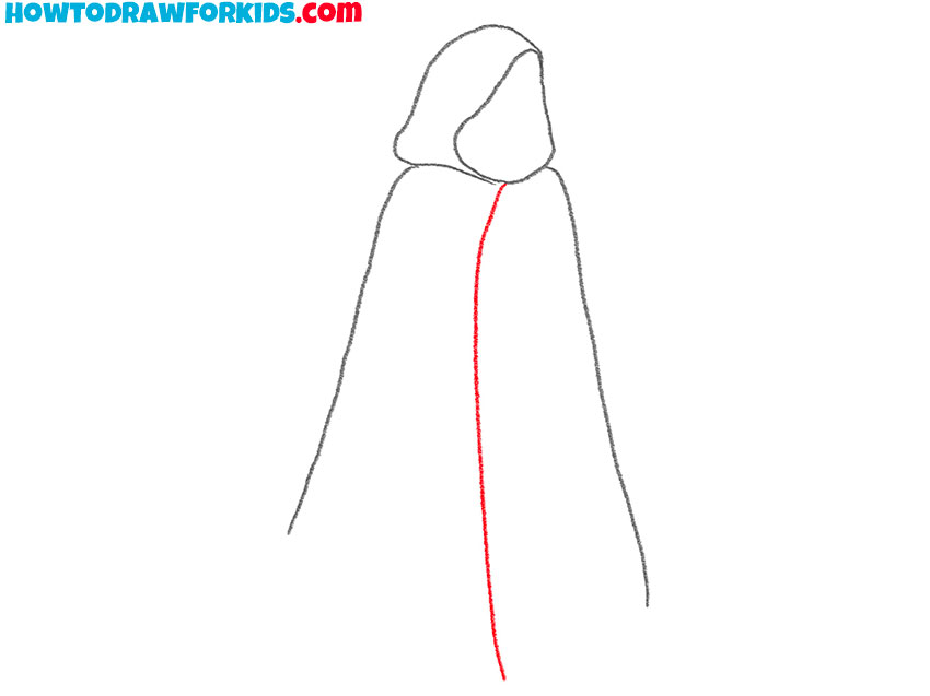 how to draw a simple cloak