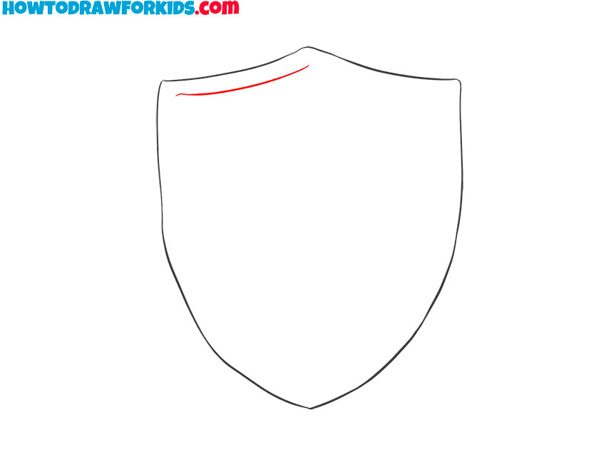 how to draw a simple shield