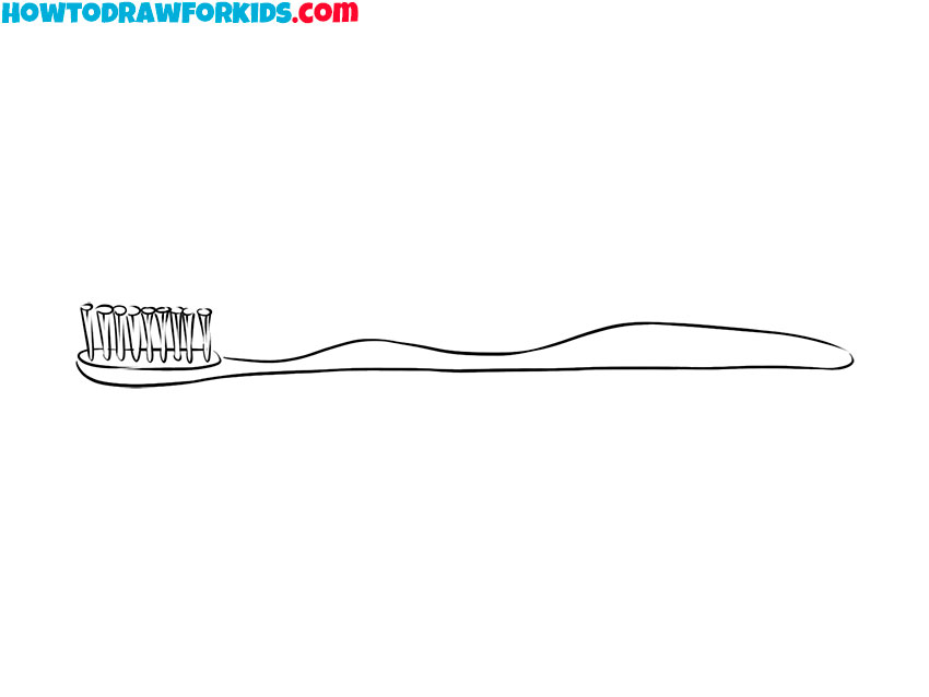 how to draw a simple toothbrush