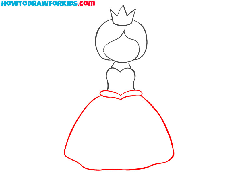 how to draw a very easy princess