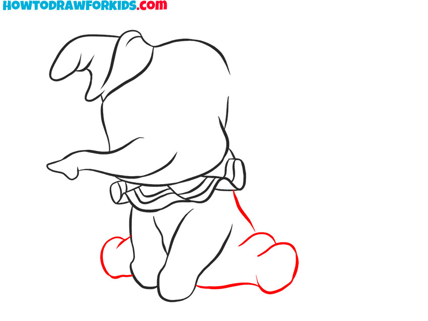 how to draw dumbo the elephant step by step