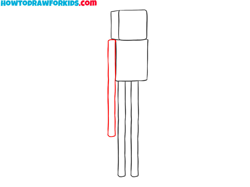 how to draw enderman easy