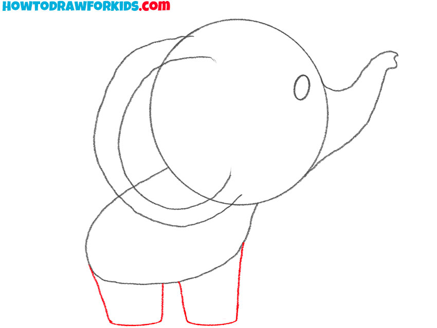 baby elephant drawing easy