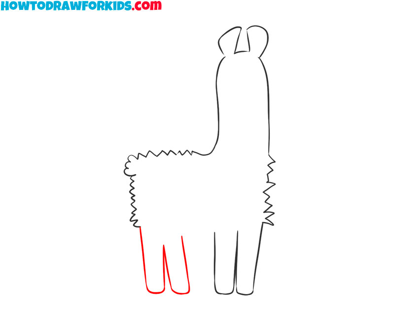 easy llama drawing step by step