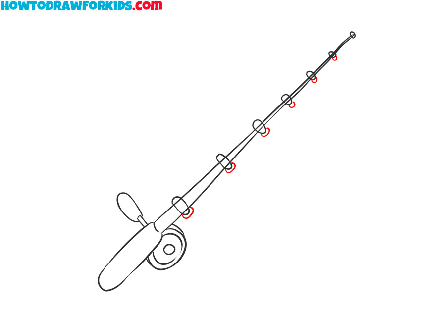 fishing pole cartoon drawing