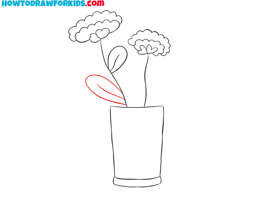 flower pot drawing simple