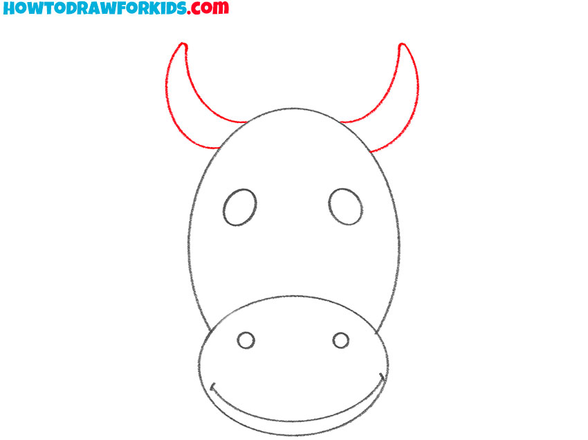 how to draw a cute cow face step by step