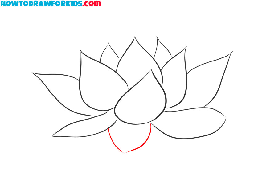 how to draw a lotus easily