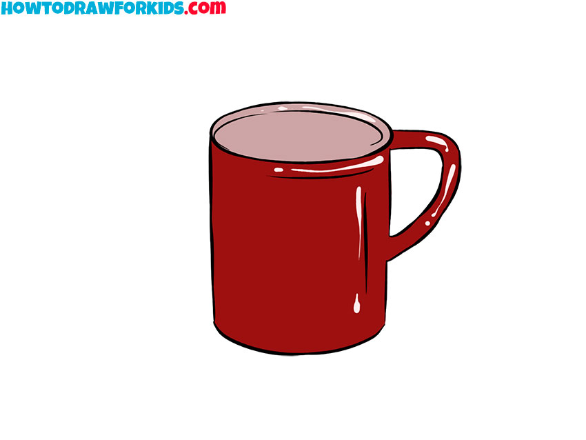 how to draw a realistic coffee cup