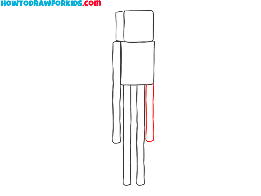 how to draw enderman easy drawing