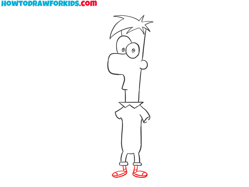 how to draw ferb for kids