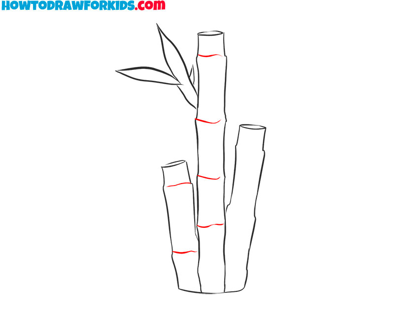 how to draw realistic bamboo