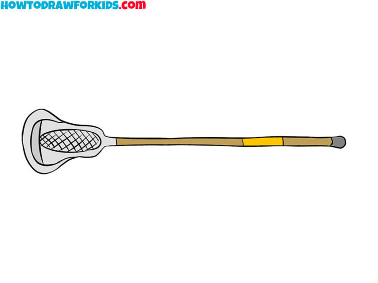 How to Draw a Lacrosse Stick Easy Drawing Tutorial For Kids
