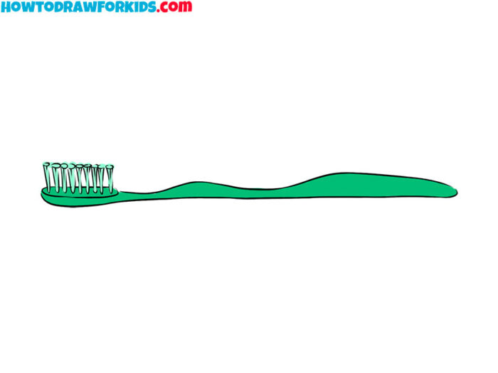 How To Draw A Toothbrush - Easy Drawing Tutorial For Kids